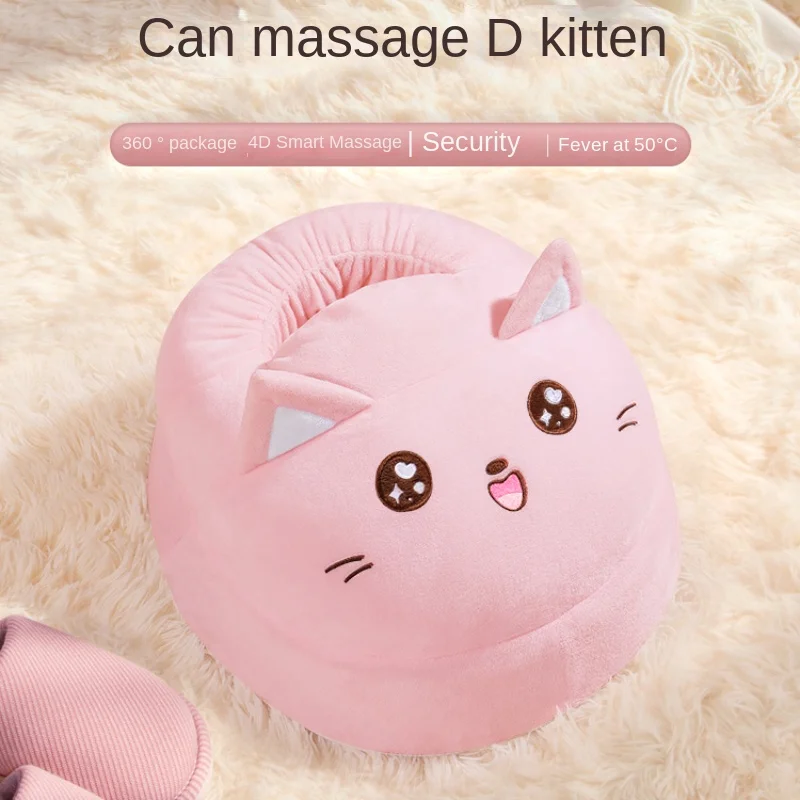 

Cute Cat Foot Massager, Office Foot Warmer, Safe Charging, Foot Therapy 360Degree, Constant Temperature, Valentine, Birthday Gif