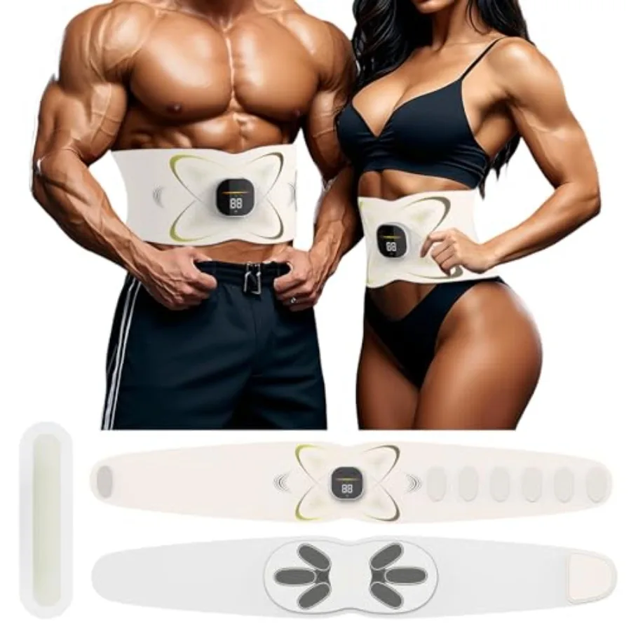 

Abs Sculptor Ab Toning Belt with Heating Pad for Stomach Cellulite Removal Fat Burning Smooth Firming Lower Back Massager for P
