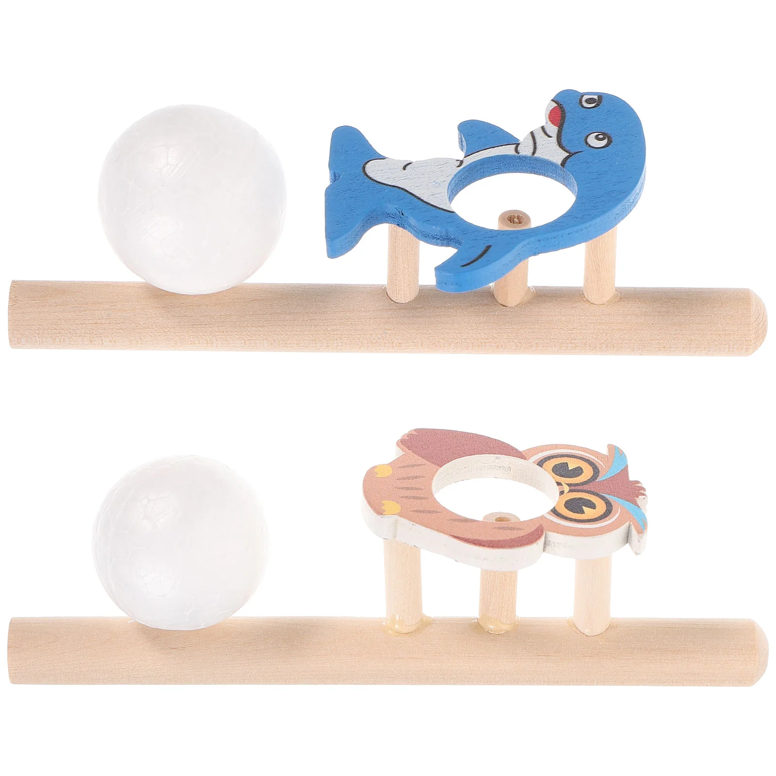 Blower Blaasspeelgoed Handheld Grappig speelgoed Ouder-kind 2-sets Blaasspel Veilige materialen Montessori Houten