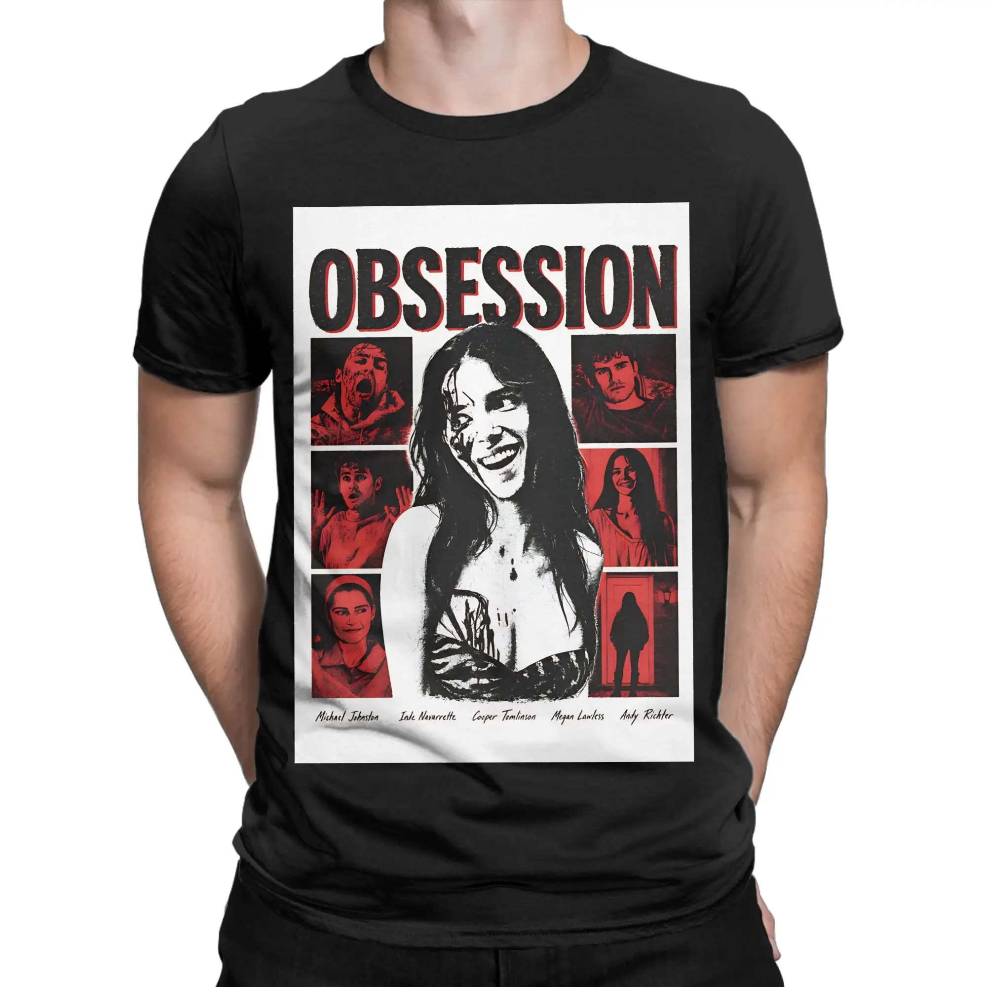 OBSESSION FREAKY NIKKI INK Print  Graphic 100% Cotton T-Shirt Obsession Tops Tees For Men
