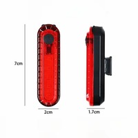 Pkx For LED Bright Bicycle Taillights Safety Warning Helmet Lights Bike Rear Tail Light USB Rechargeable White Red Cycling Acces