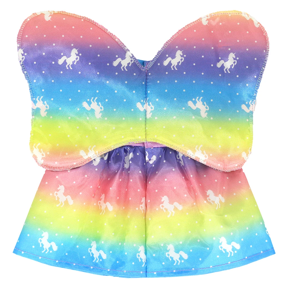 Doll Unicorn Cartoon Clothes for 17-18 Inch Doll 43cm Baby New Born Clothes 18 Inch Doll accessories Holiday And Birthday Gift