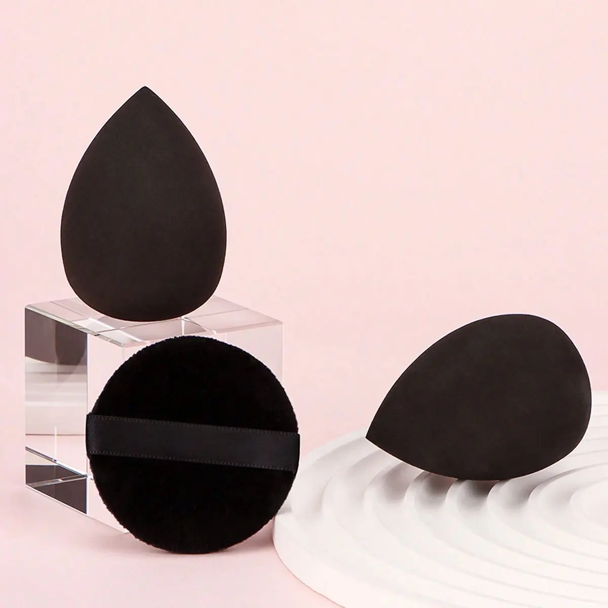 Set di pennelli per trucco professionale da 12 pezzi con pennello per cipria, pennello per fard, pennello per correttore, soffio per trucco da 1 pezzo e spugna di bellezza da 2 pezzi Blende