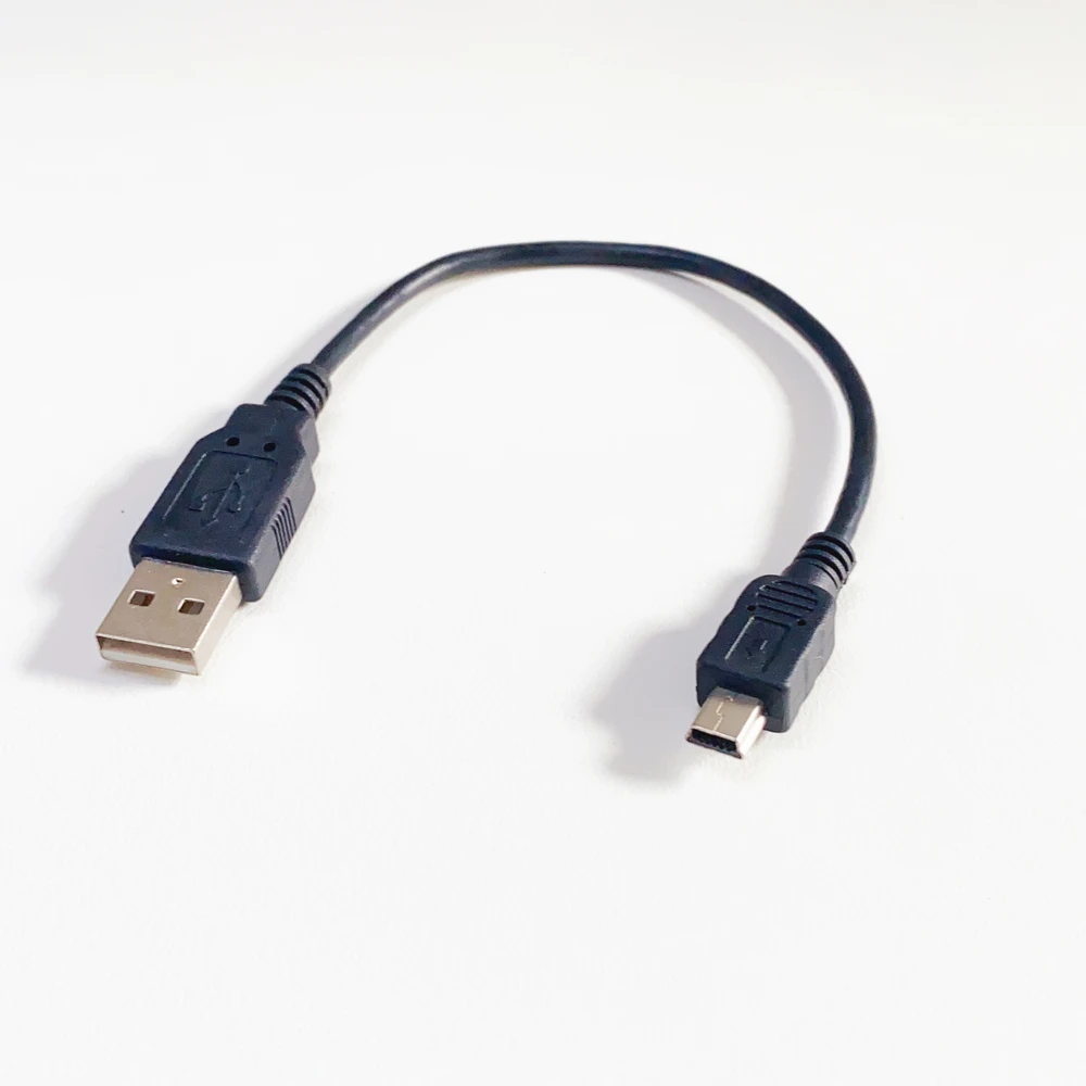 0.2M Mini USB 5 Pin ładowanie danych krótki kabel dla kamery cyfrowe MP3 MP4