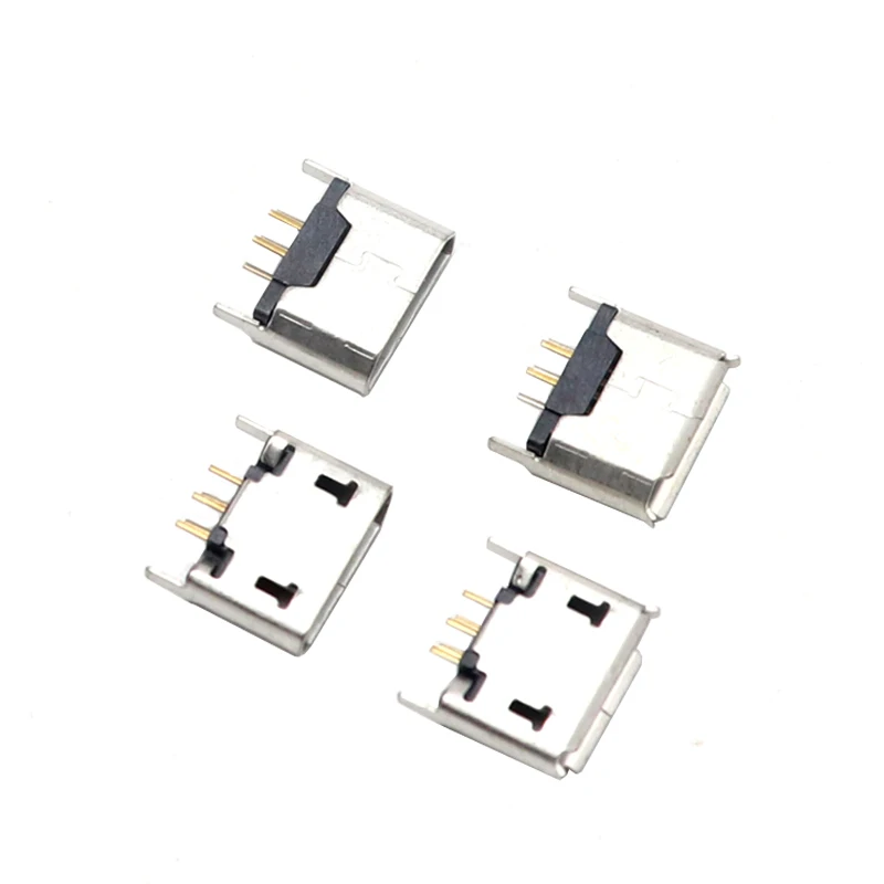 【50-10PCS】 Micro USB 5pin Female Connector For Mobile Phone Charging SMT Socket Data Jack Connector Port PCB Board