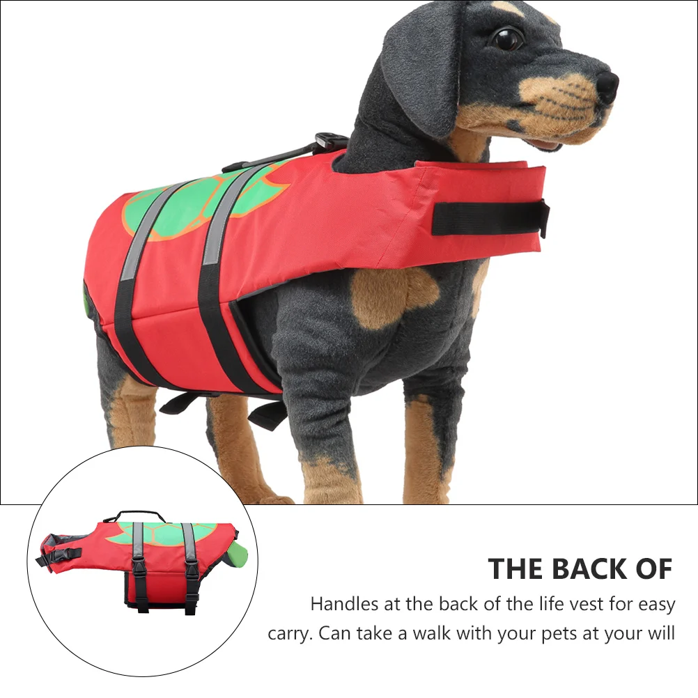 

Pet Swimsuit Reflective Strip Vest Apparel Coat Adjustable Polyester Puppy