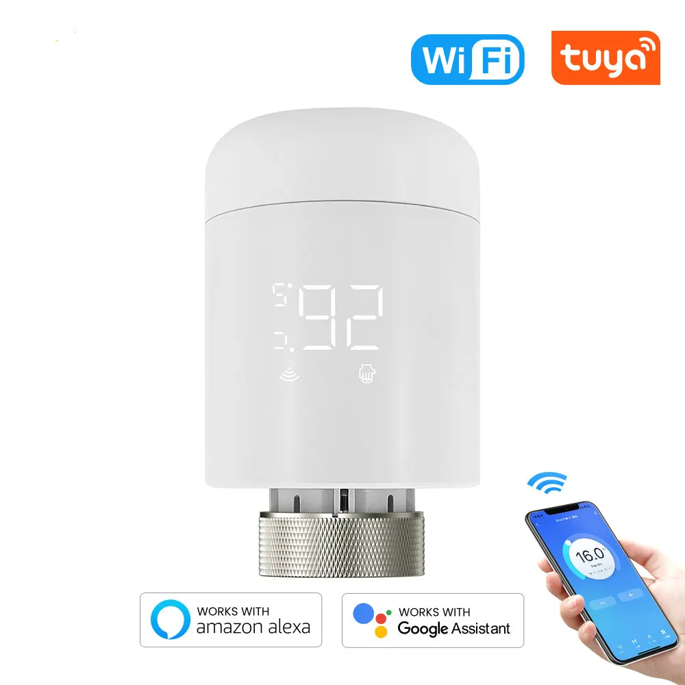 

Tuya Wi-Fi термостатический клапан головка радиатора TRV умный термостатический клапан Wi-Fi термостат регулятор температуры Alexa Google Home