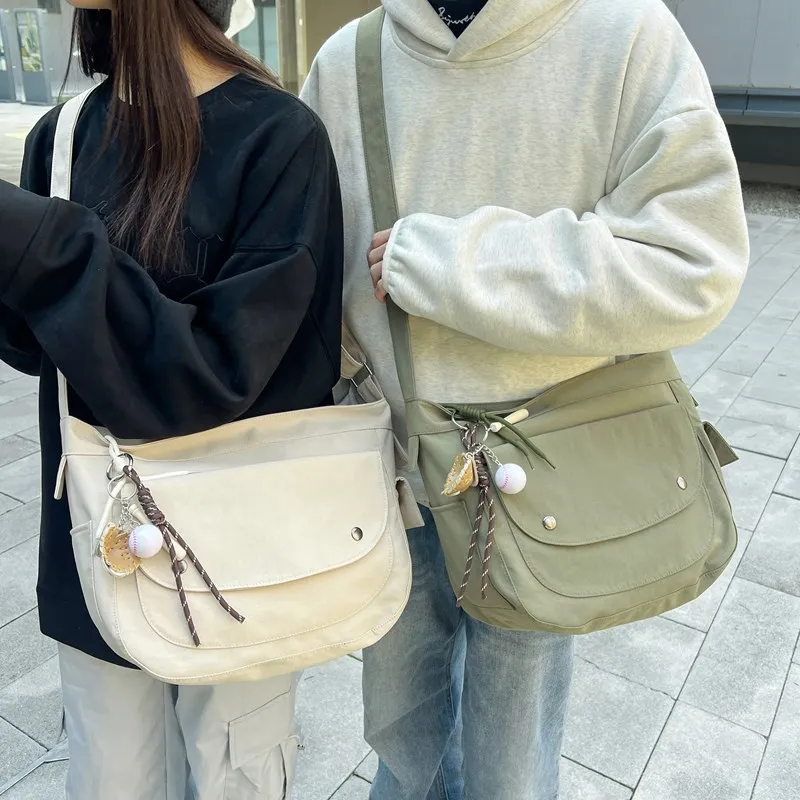 

Large-Capacity Cloth Bag, Messenger Bag, Same Style for Men and Women, Shoulder Crossbody Bag, Trendy Brand Student Casual Bag, Retro Versatile Couple Backpack