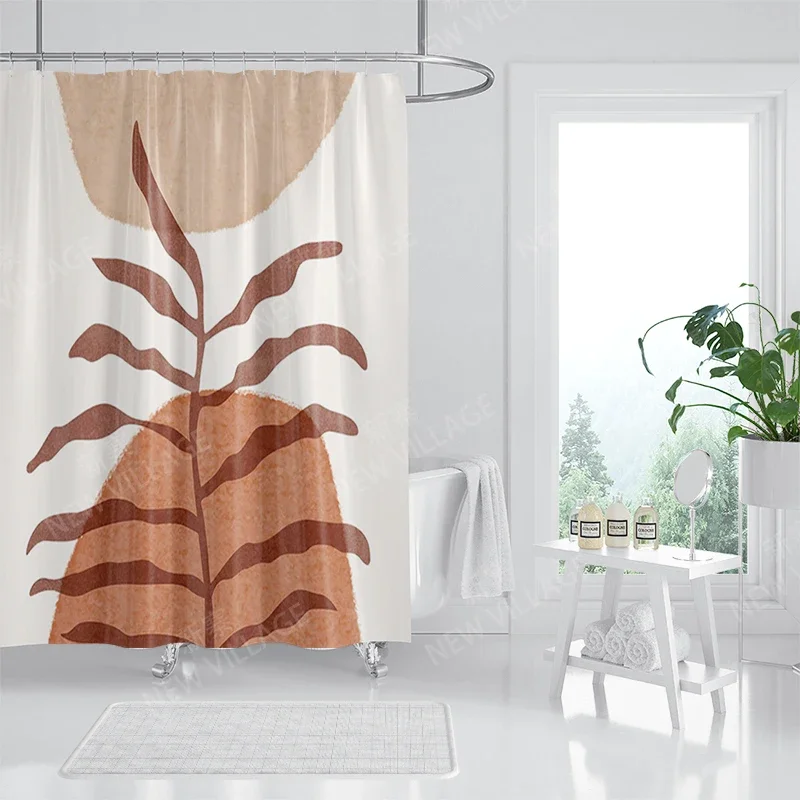 Waterproof fabric shower curtains Bathroom curtain accessories 180x200 Bath curtain for shower 240*200 nordic boho decoration