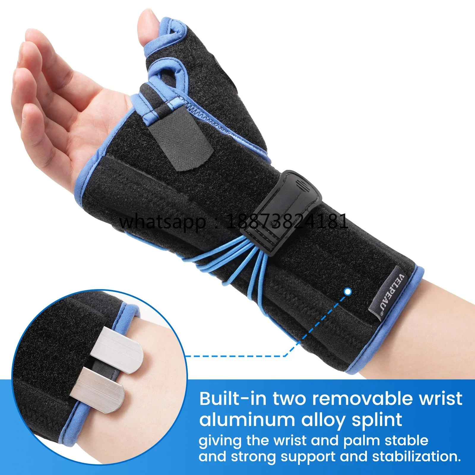 Drawstring Wrist Brace With Thumb Splint Carpal Tunnel Fracture Sprain Tenosynovitis Support fast shipping