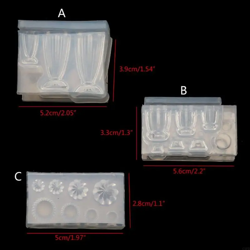 C1fe minuman goblet cangkir silikon cetakan simulasi makanan mini mini cetakan alat kerajinan