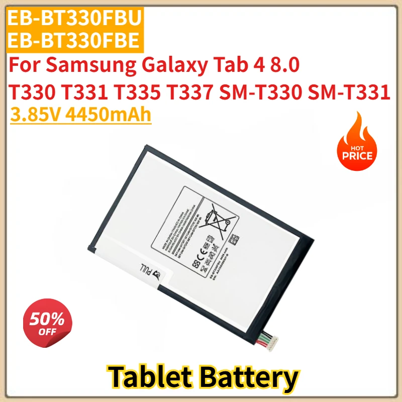 High Quality Tablet Battery EB-BT330FBU EB-BT330FBE 3.85V 4450mAh For Samsung Galaxy Tab 4 8.0 T335 T330 T331 SM-T330 T331 T337