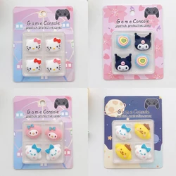 4Pcs Thumb Stick Grip Cap Joycon Cover For Sony Playstation 5 4 PS5 PS4 PS3 XBOX Switch Pro Controller Cinnamoroll Kuromi Kitty