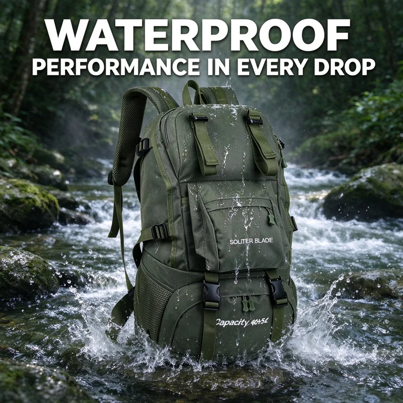 New Hiking Mountaineering Bag 50L Large Capacity Waterproof Ultra Light Leisure Outdoor Travel Sports Backpack for Men and Women