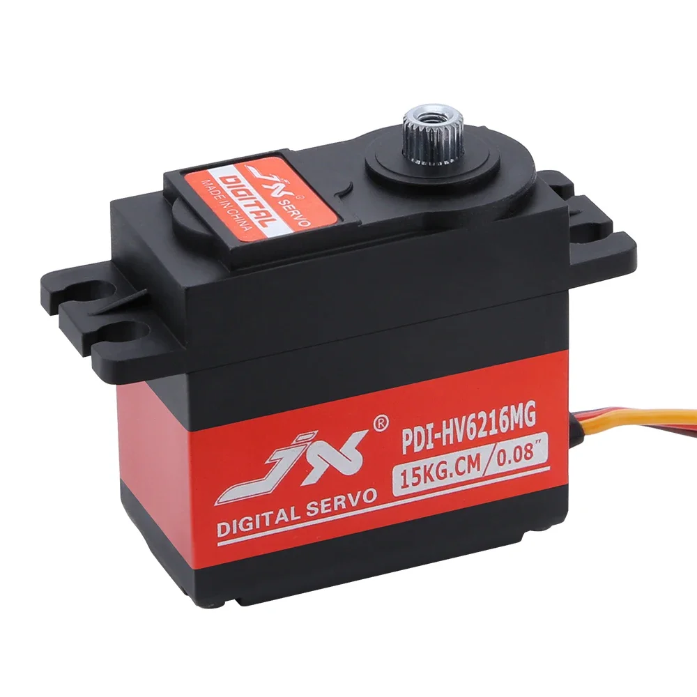 JX Servo PDI-HV6216MG 15KG Digital Waterproof High Torque Metal Gear HV Servo 8.4V 0.08s for RC Car Crawler Airplane Aircraft