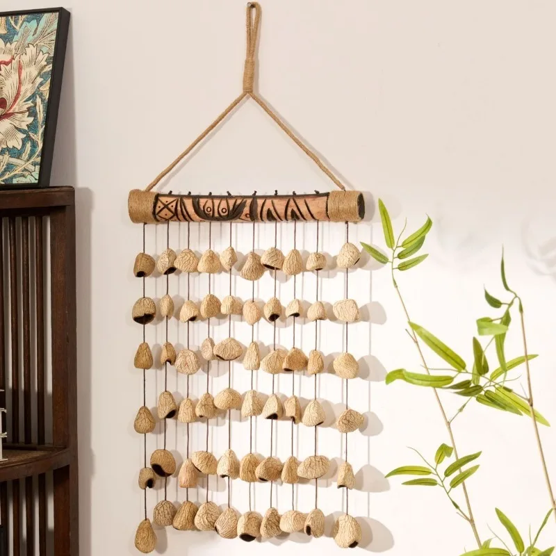 Natural Fruit Shell Bell Handmade Sound Healing Sound Bundle Outdoor Yoga Meditation Wind Chimes Home Decoration Wind Chime