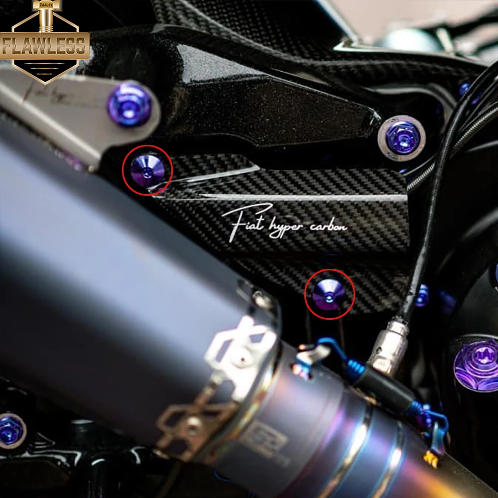 FLAWLESSTI Gr5 Titanium Bolts Front Fender Switch Rear Caliper Footrest Bolts For Honda Forza 350
