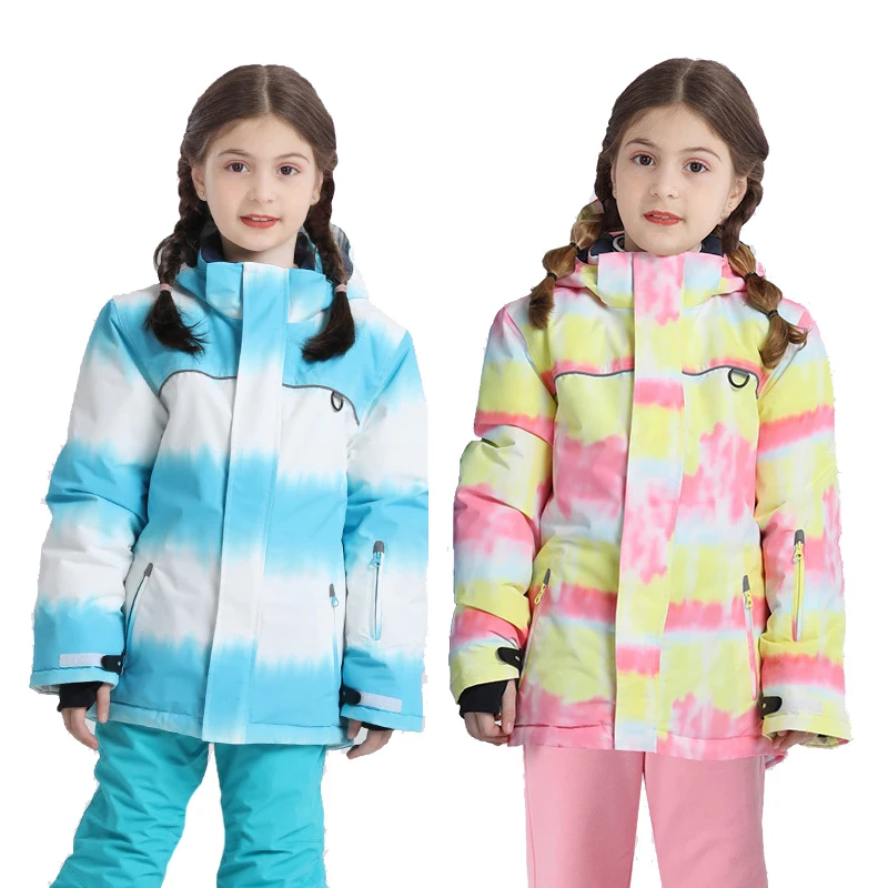 Winter Children Ski Jackets Girls Outdoor Sports Windproof Coldproof Skiing Overcoats Clothes Thermal Waterproof Snow Jackets