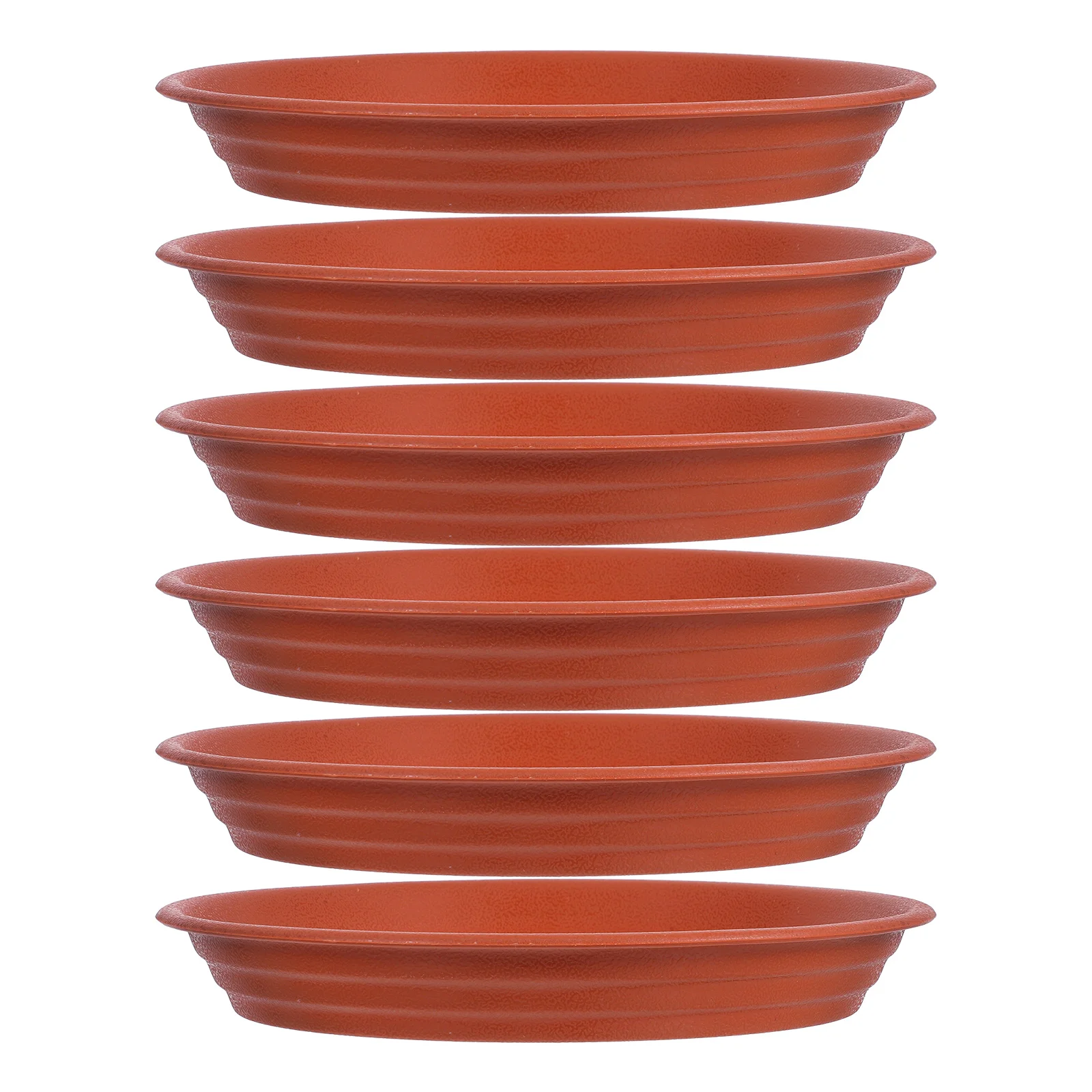 

6pcs Flowerpot Tray 15cm Inner 19cm Outer Drip Catcher Potted PlantsAccessory Reusable PP Planter Water Tray Round Saucer