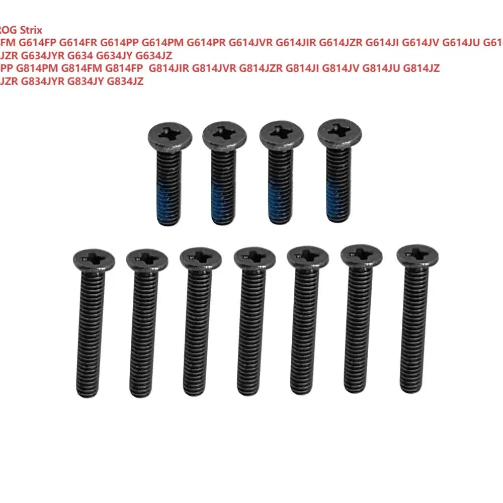11PCS Lower Bottom Base Cover Case Screws For ASUS ROG Strix G614 G614JV G614JI G634 G634JY G634JZ G814 G814JI G814JV G834 G834J