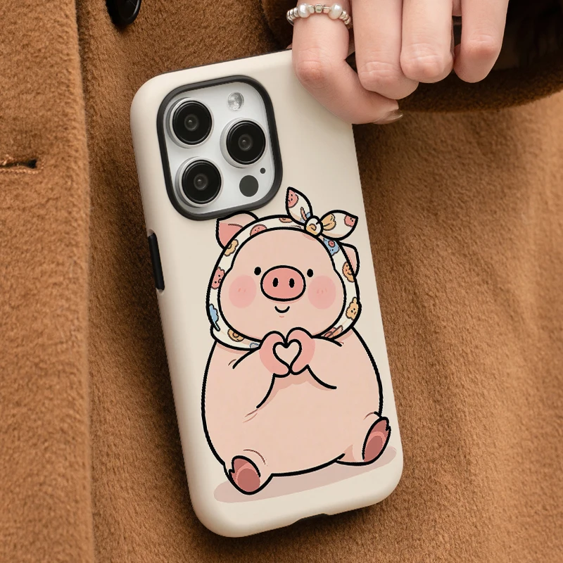 

Bixin Xiaozhu 2-in-1 mobile phone case suitable for iPhone 16 15 14 13 Pro/ Max/Plus shock-proof rear cover anti-fingerprint