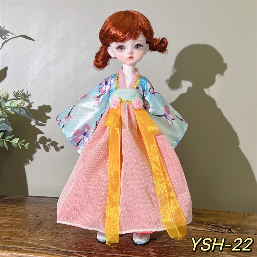 

6 Points BJD Doll Dress Up Clothes 30 Cm Doll Clothes Retro Hanfu Fashion All-match Doll Decoration Clothing