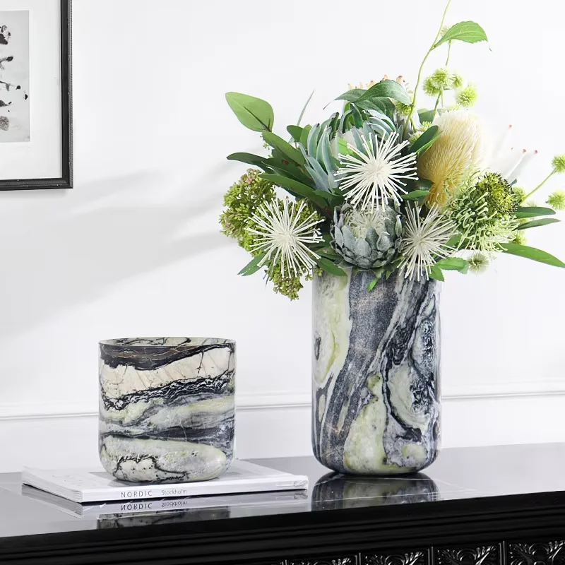 Vase en marbre naturel personn - Home Decor Flowers avis et prix