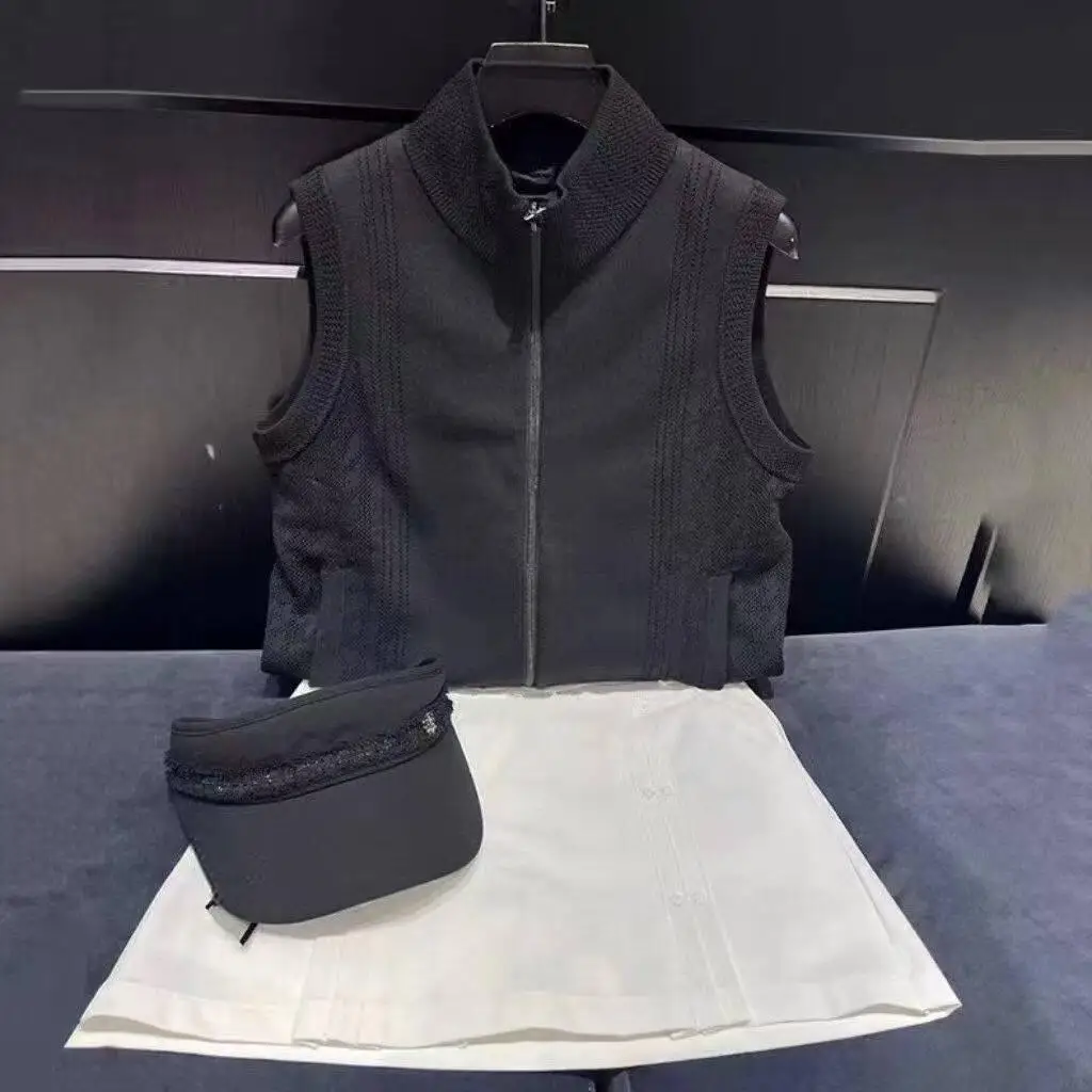 Clearance Sale-Women Golf Knit Sweater Vest Autumn Winter Fashion Slim Versatile Sports Waistcoat Ladies Golf Top