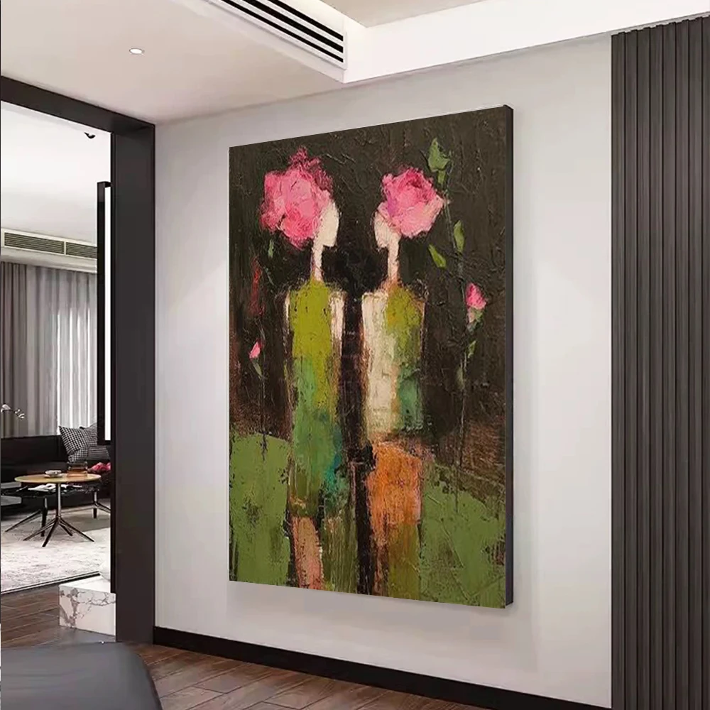 

Minimalist Wabi-Sabi Wall Art Brown Abstract Painting Medieval Decorative Living Room Home Decor