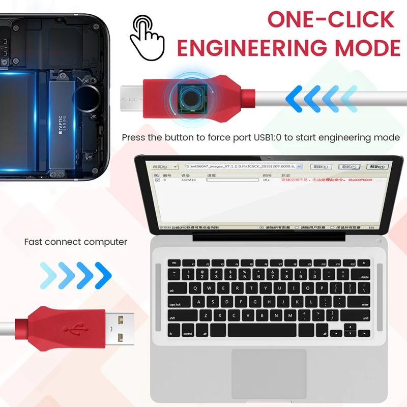 MIRACLE EDL CABLE For Xiao Mi And Qualcomm Flash And Open For 9008 Port