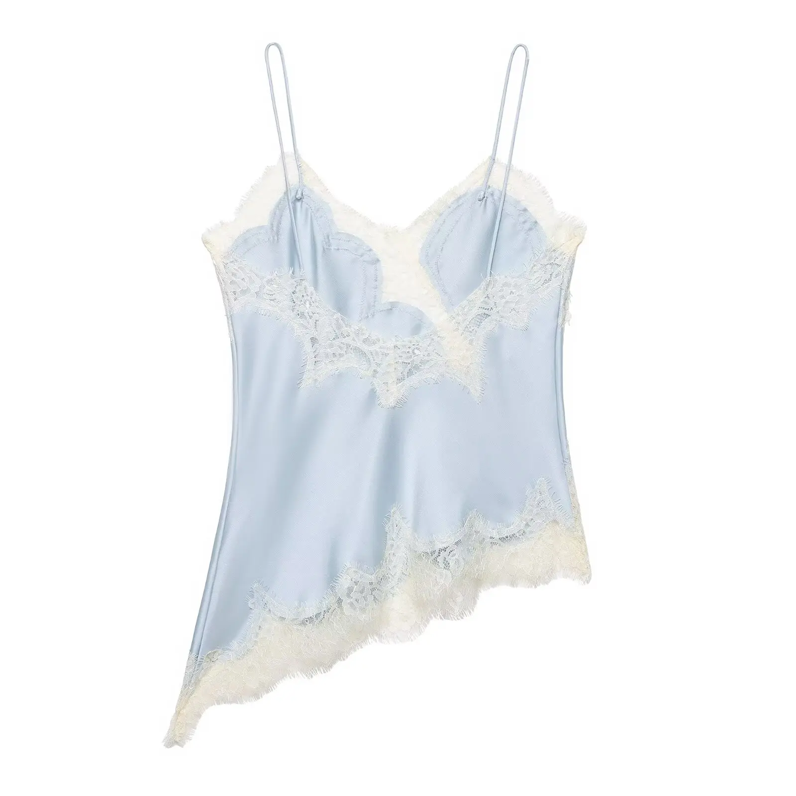 HH Sexy Frauen Asymmetrische Spitze Slip Tops Sommer Weibliche Backless Ärmel Off Schulter Unterwäsche Tanks Elegante Strand Leibchen – Detail 29