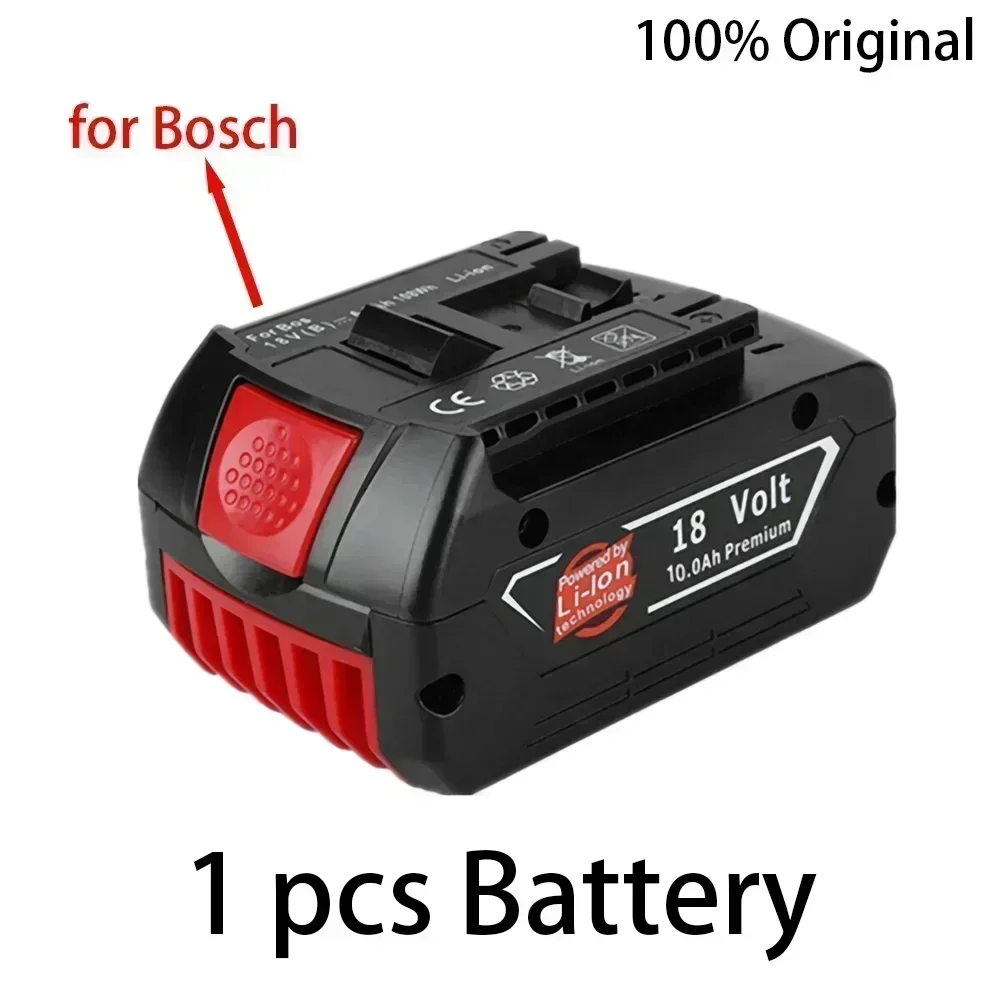 SU NEW 18V 10Ah Rechargeable Li-Ion Battery For Bosch 18V Power Tool Backup 6000mah Portable Replacement BAT609 Indicator Light