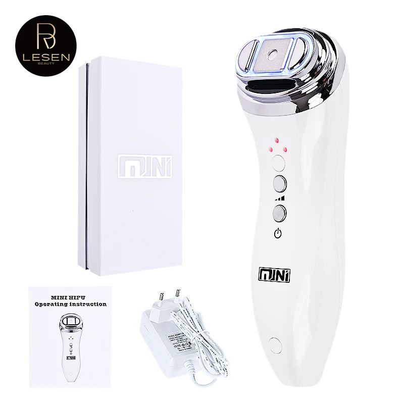 

Mini HIFU Ultrasound Vibration Face Skin Tightening Machine Portable Face Lifting Device Anti-aging Facial Toning Device lesen