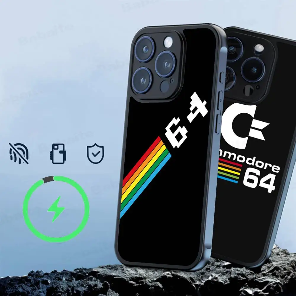 

C-Commodore 64 Magnetic Matte Phone Case For IPhone 16 17 15 14 13 12 11 For Magsafe Wireless Charge Cover