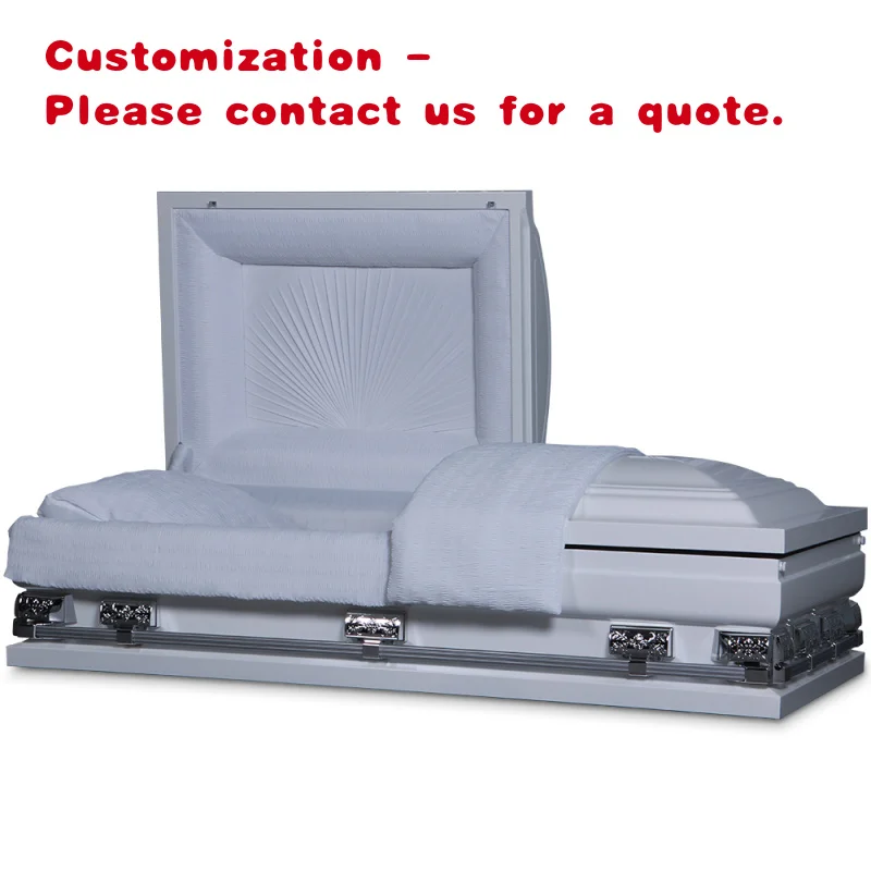 

Качественный гроб в американском стиле, белый, по низкой цене, для тяжелосыпелых (O1802)