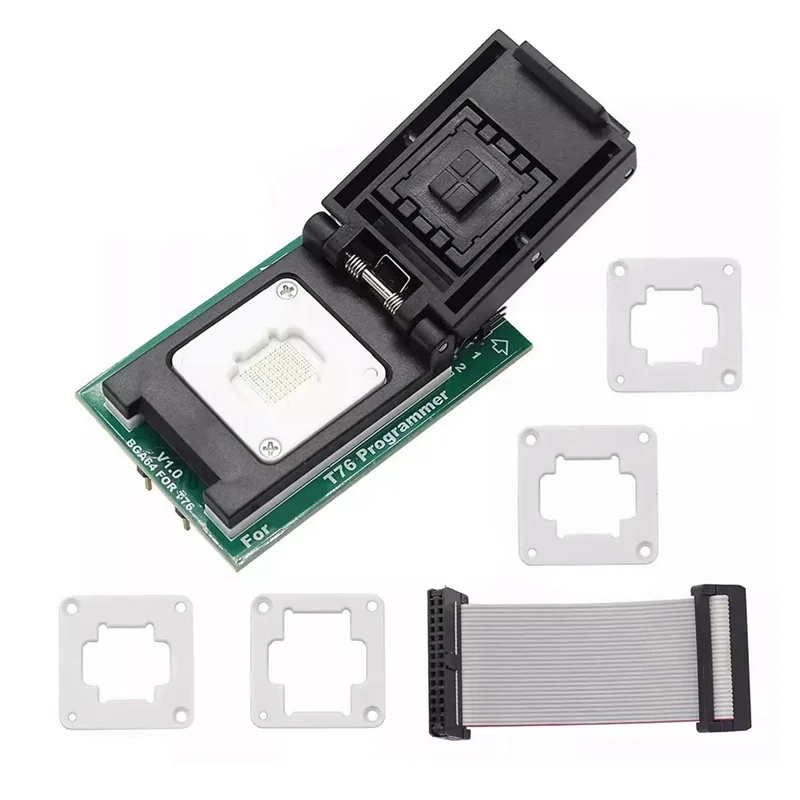 

Dual Head Spring-Loaded Test Probe Holder+ 5PCS Limit Frames For EMMC BGA64 Adapter IC Socket For Xgecu T76 Programmer