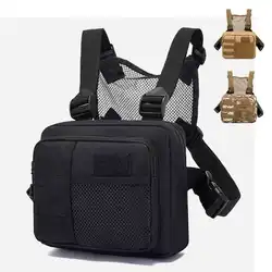 Tactical Chest Bag Hip Hop Streetwear Chest Rig Packs Molle Front Pack Vest Breathable Mesh Outdoor Hunting Combat Bag