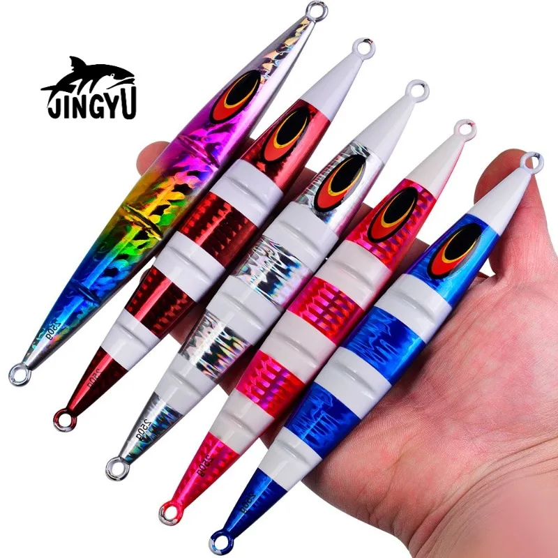 

JINGYU 60g-250g Sea-bream Slow Sinking Jigging Lure Seabass Fishing Saltwater Bait Carp Trout Fishing Jigbait Assist Hook
