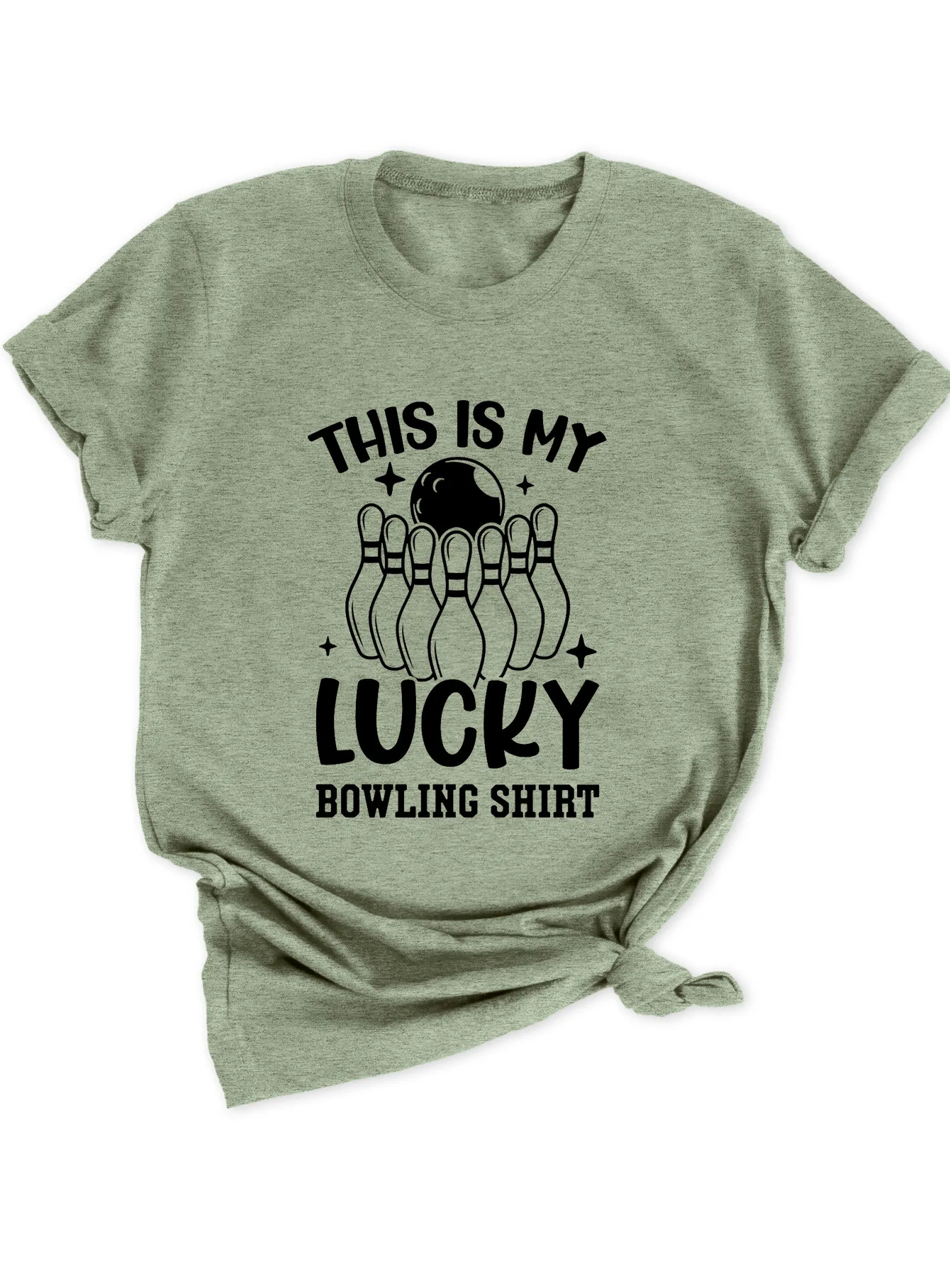 Summer T-shirt THIS IS MY LUCKY print casual casual short-sleeved shirt