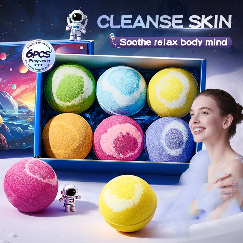 6-piece-set-of-randomly-colored-star-shaped-scented-bath-salt-balls-for-body-cleansing-containing-bisabolol-for-gentle-cleansing-and-moisturizing-of-the-skin-citric-acid-for-soothing-and-softening-and-nourishing-the-skin