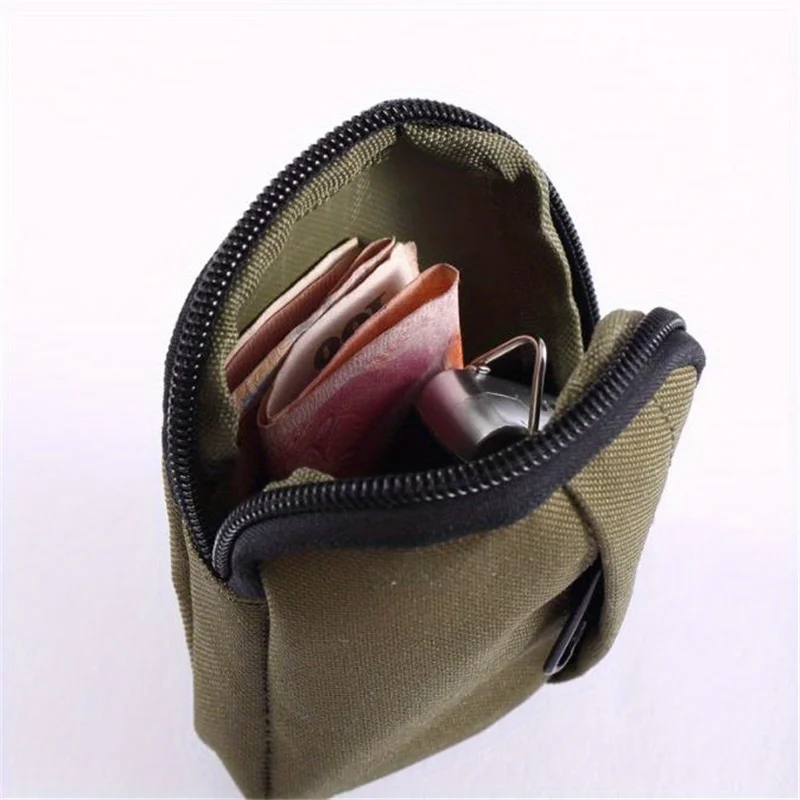 1 Stück Taktische Outdoor-Hüfttasche Nylon Mini-Geldbörse Kartentasche Kleine Tasche Schlüsselbeutel Geldbeutel Herren Wasserdichte Tragbare EDC-Tasche – Detail 9