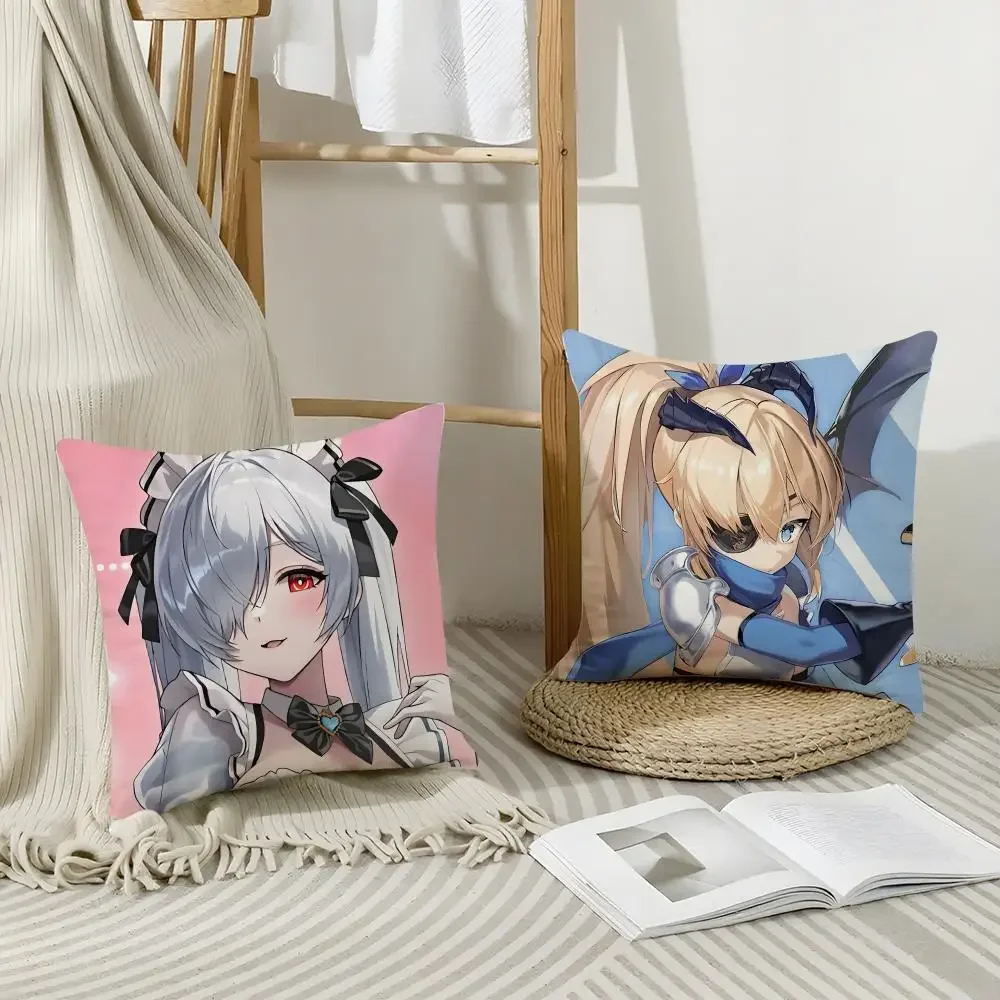 Popular Game G-Goddess of Victory: NikkeS Cushion Cover Short Plush Breathable Pillowcase Odorless Invisible Zipper Washable