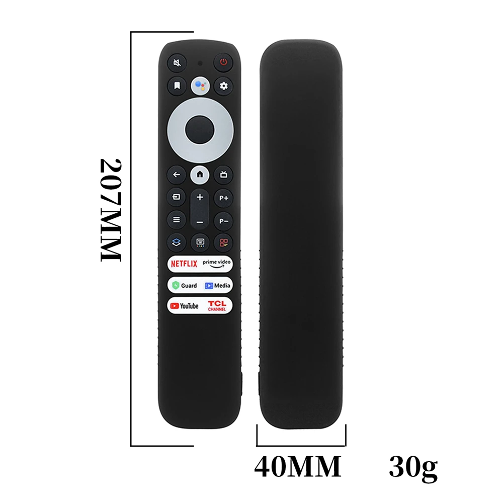 Silicone Remote Control Cover Case with Lanyard Anti Slip Television Remote Cover All Inclusive for TCL RC902V FMR1 Voice Remote