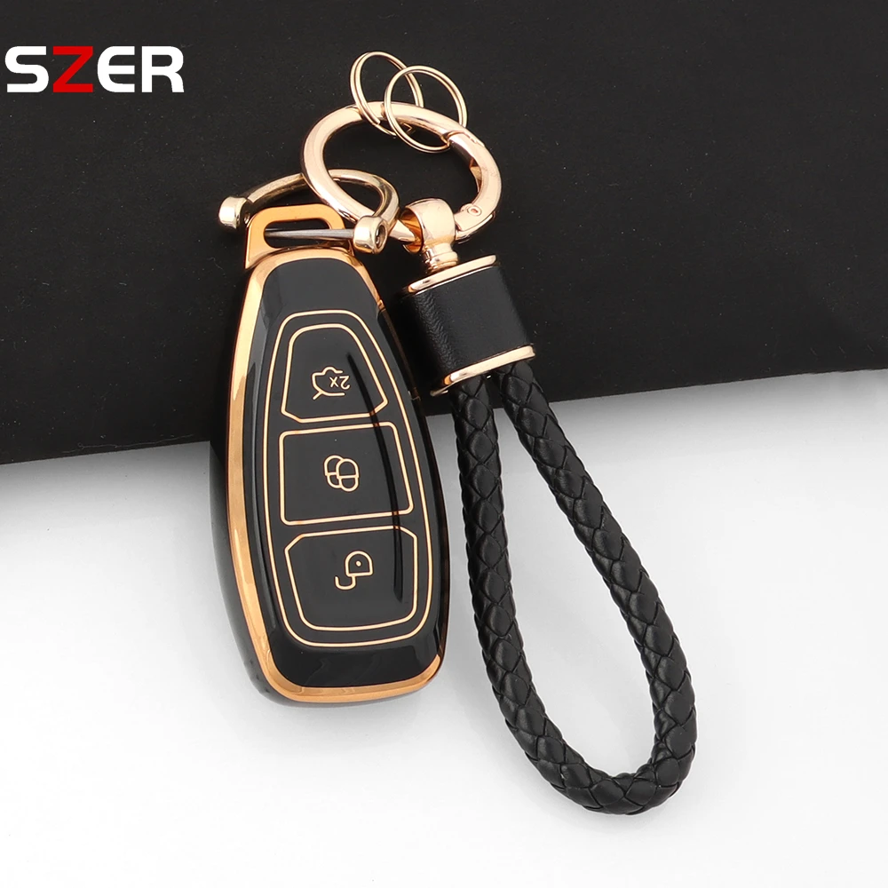 Nueva funda protectora de TPU para llave de coche, carcasa para llavero de Ford Fiesta Focus 3 4 Mondeo Ecosport Kuga Focus C-Max ST Escape