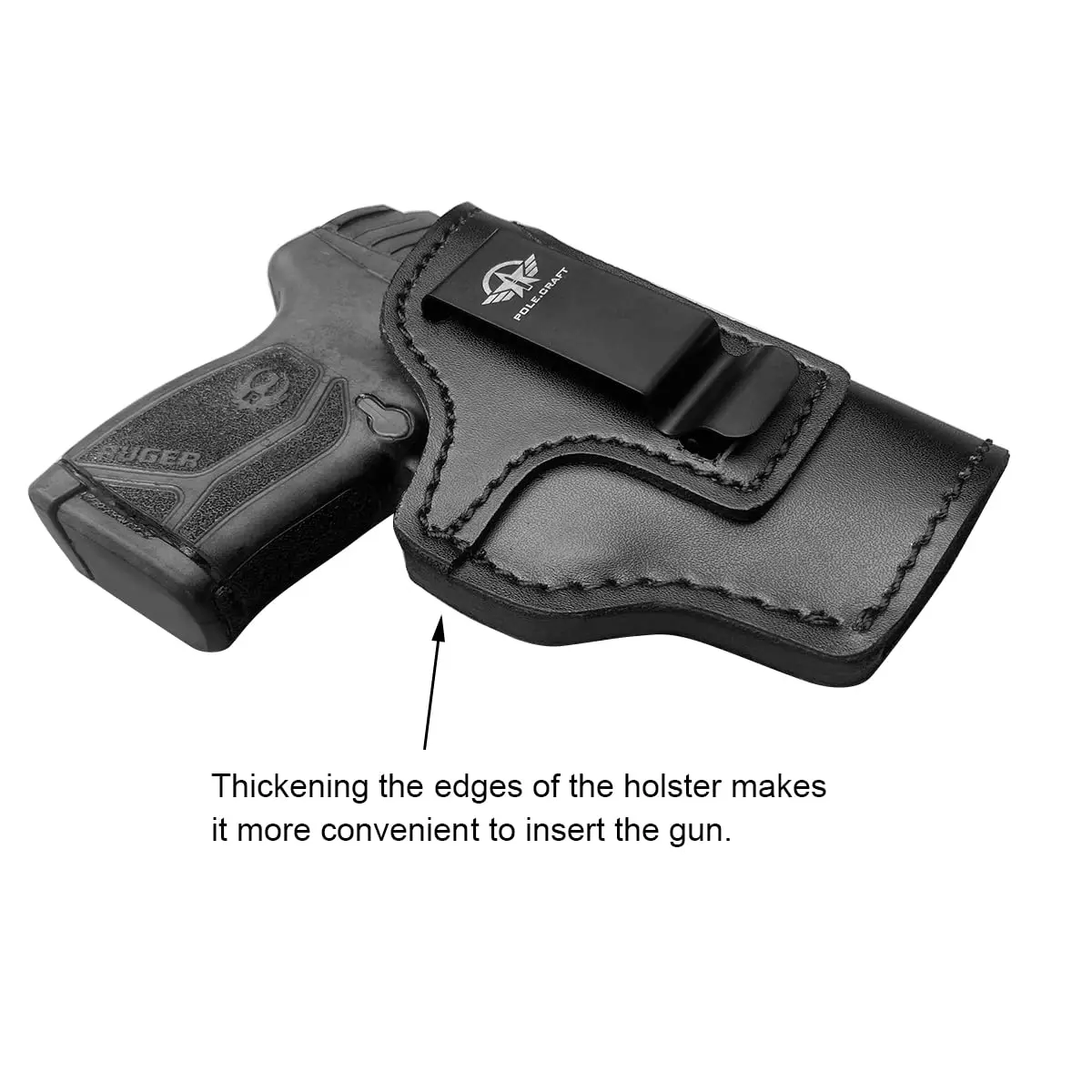 IWB Leather Gun Holsters For Small Pistols : Ruger LCP380 LCP MAX LCPII- Sig Sauer P365 P238 P938 - Walther PPK 380 CCP - S&W