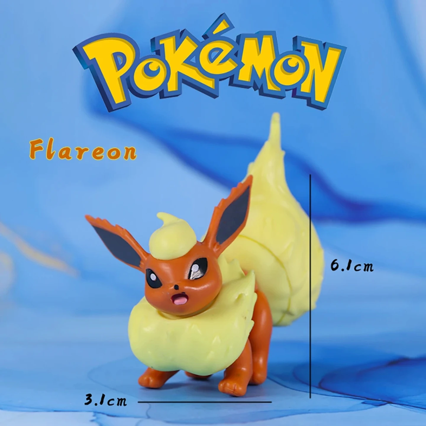 WCT US Authentic Loose Articulated Flareon Figure, Pokemon, 6cm, Anime Collectible Toy Ornament Model - view 6