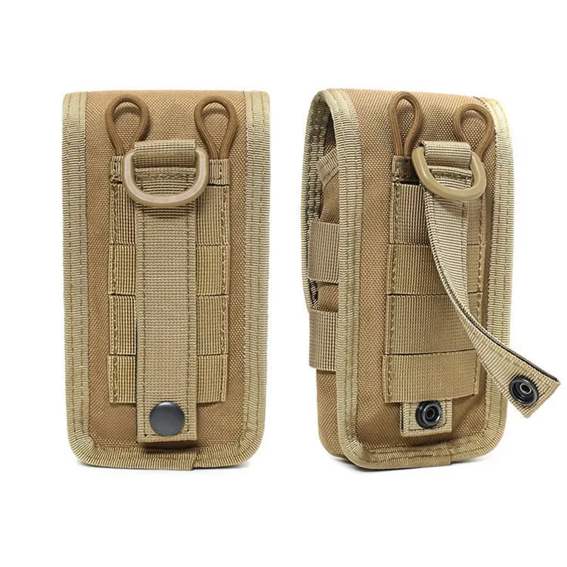 Double Layer Molle Phone Pouch Mobile Phone Case Holder Outdoor Sports Hiking Camping Hunting EDC Tool Waist Bag Small bladder