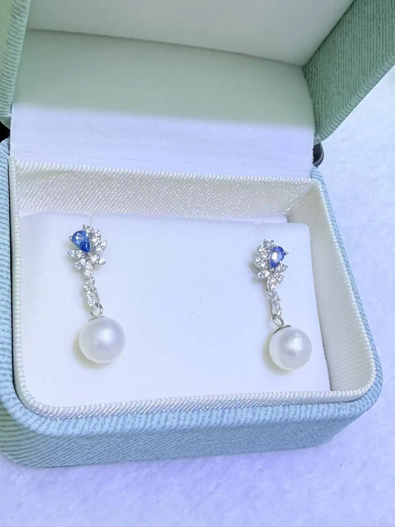 

Изысканные серьги AAAA8-9мм натуральный японский круглый жемчуг серьги 925S