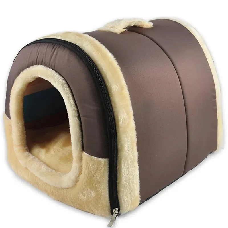 Indoor Dog House Soft Cozy Dog Cave Bed Foldable Removable Warm House Nest With Mat For Small Medium Cats Animals Kennel