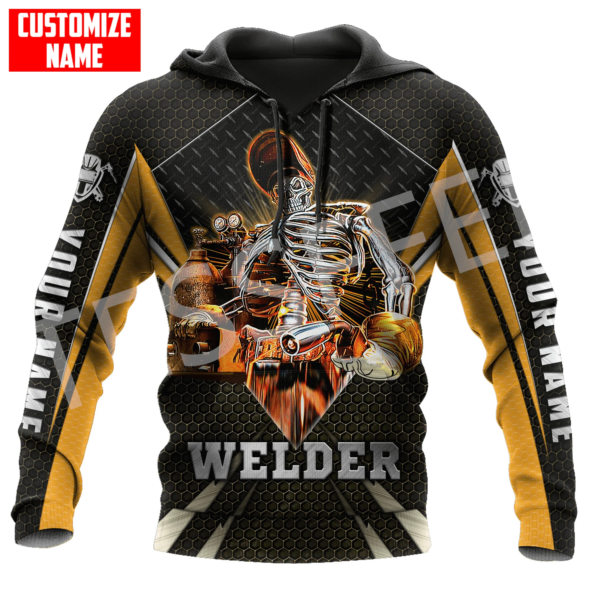 NewFashion Custom Name Cosplay Welder Worker Retro Tracksuit Sweatshirts 3DPrint Harajuku Casual Pullover Jacket Funny Hoodies 9